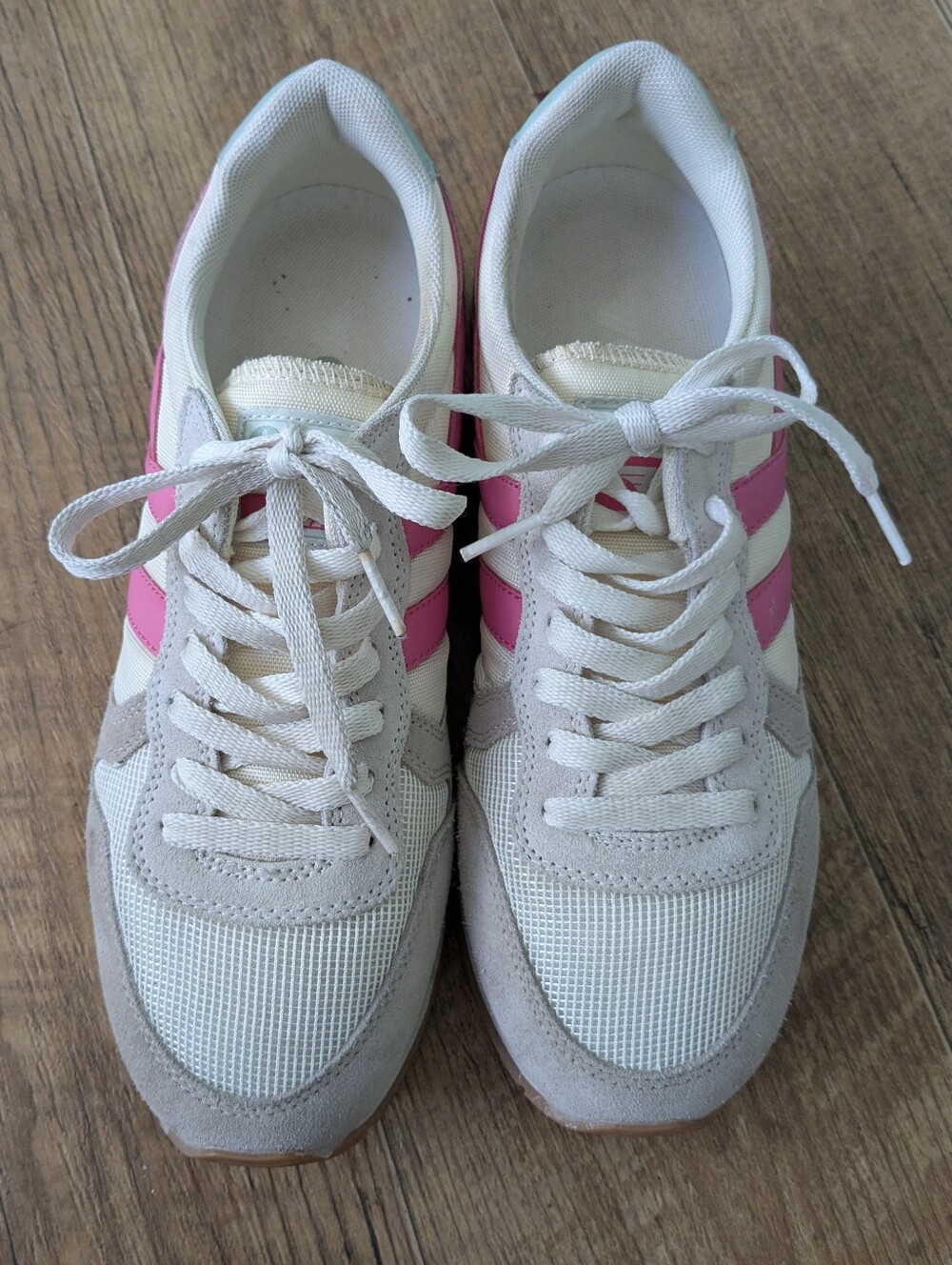 Gola Daytona Women's Sneakers Pink Cream Blue Grey Size 9 - Picture 5 of 9